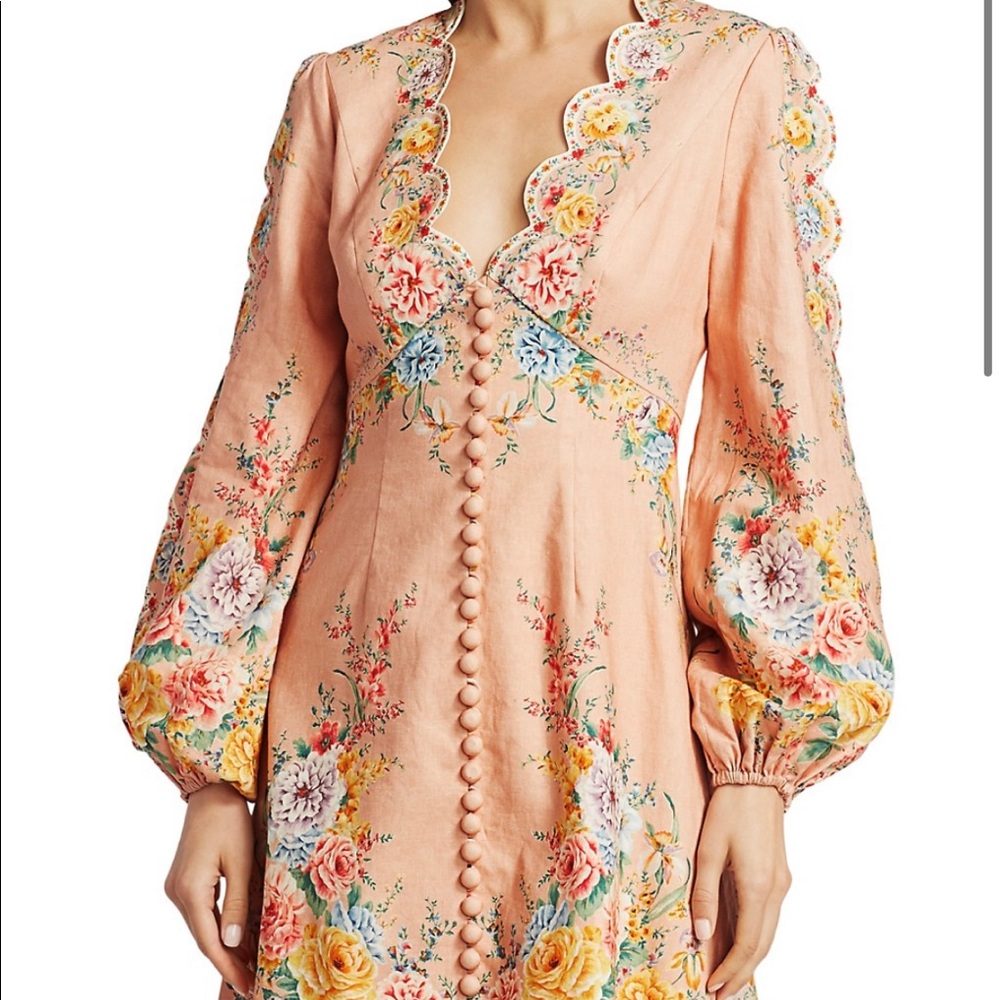Zimmerman Zinnia Scallop Mini Dress - Picture 6 of 10